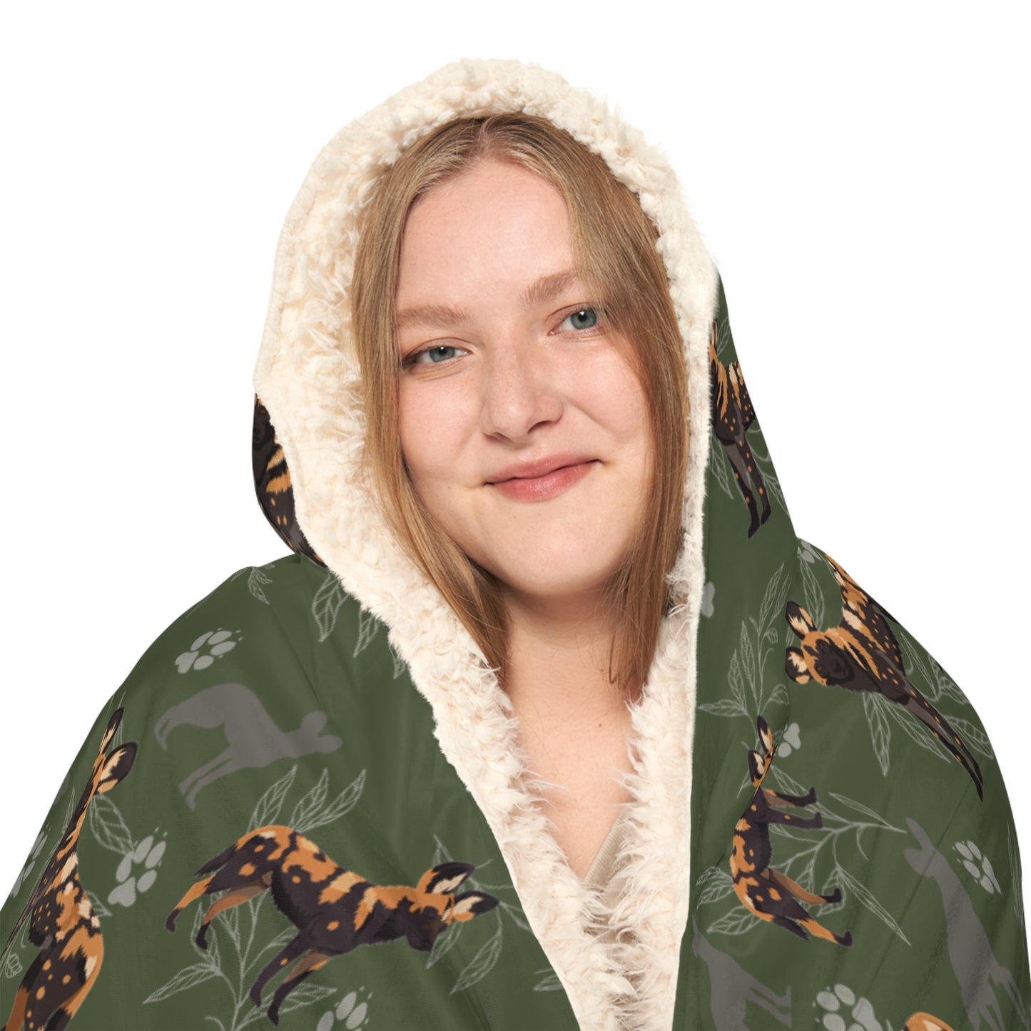 Wild Dog Pack Hooded Snuggle Blanket