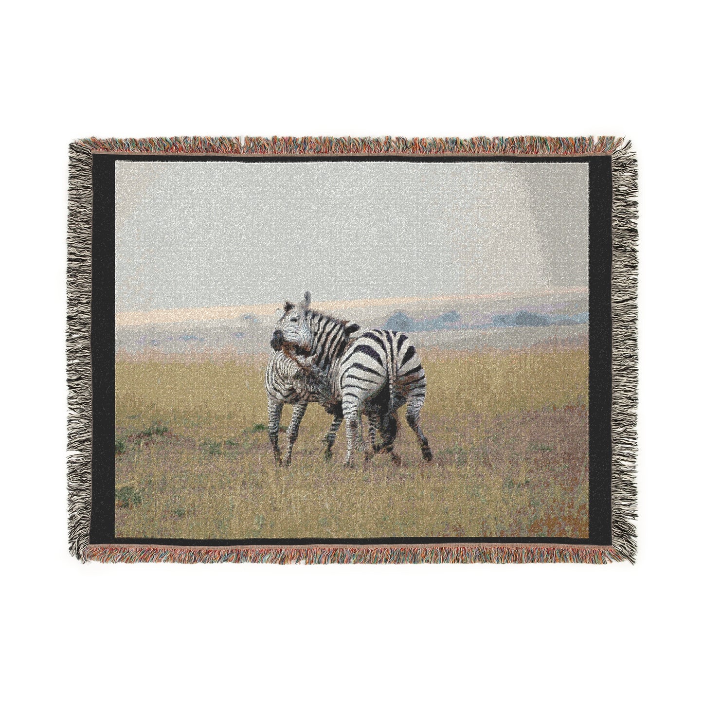 Woven Blanket Zebra Design "Clash of Stripes"