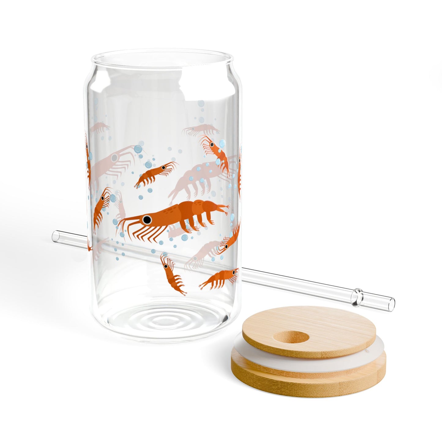 Dancing Shrimp - Sipper Glass