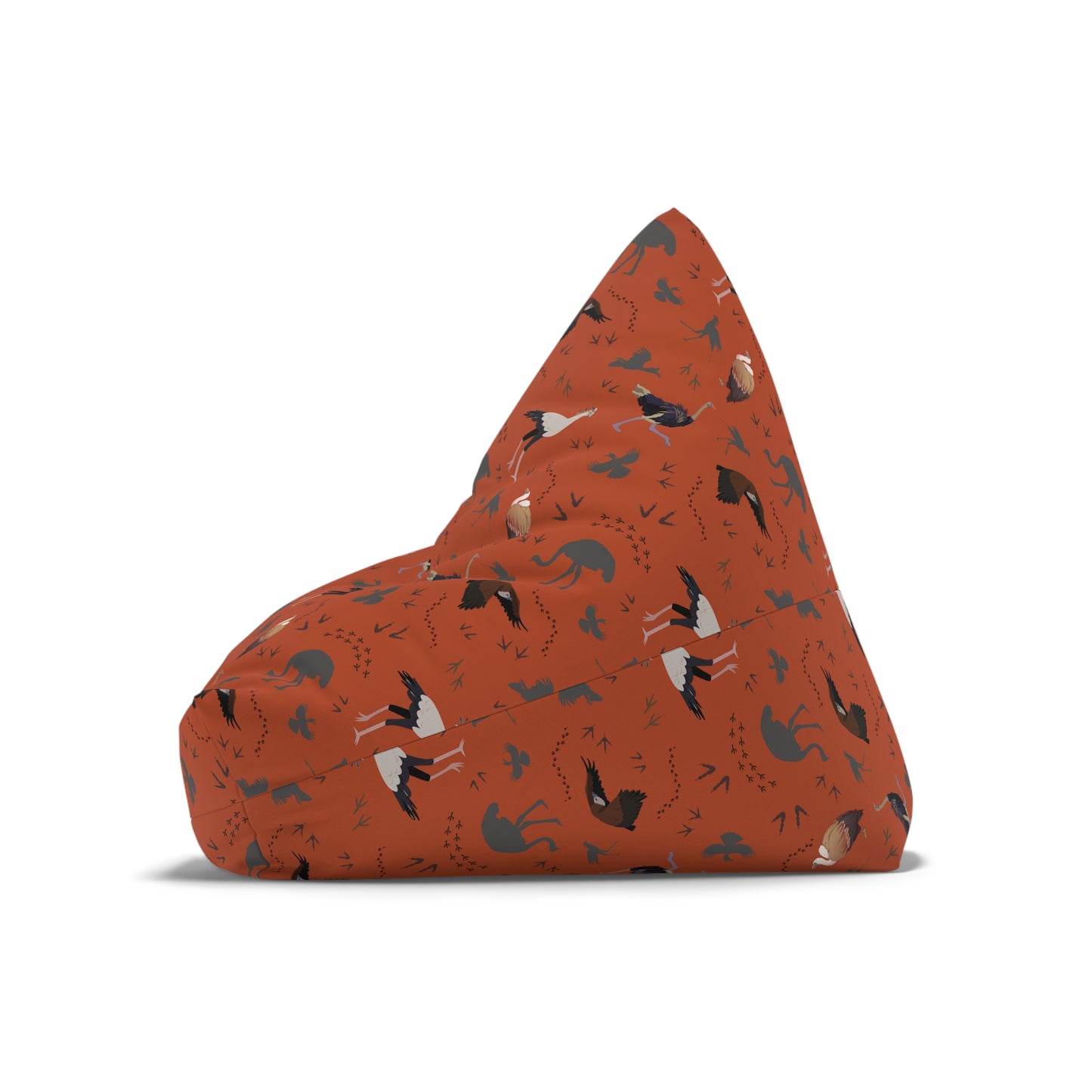 Bean Bag Chair Cover - Safari Bird Pattern (Tsavo Dust)