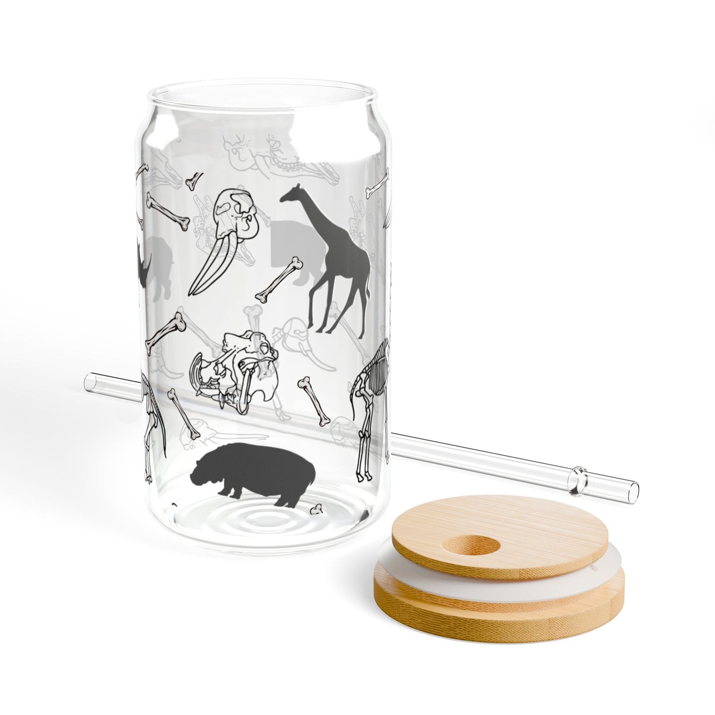 Animal Skeleton Sipper Glass
