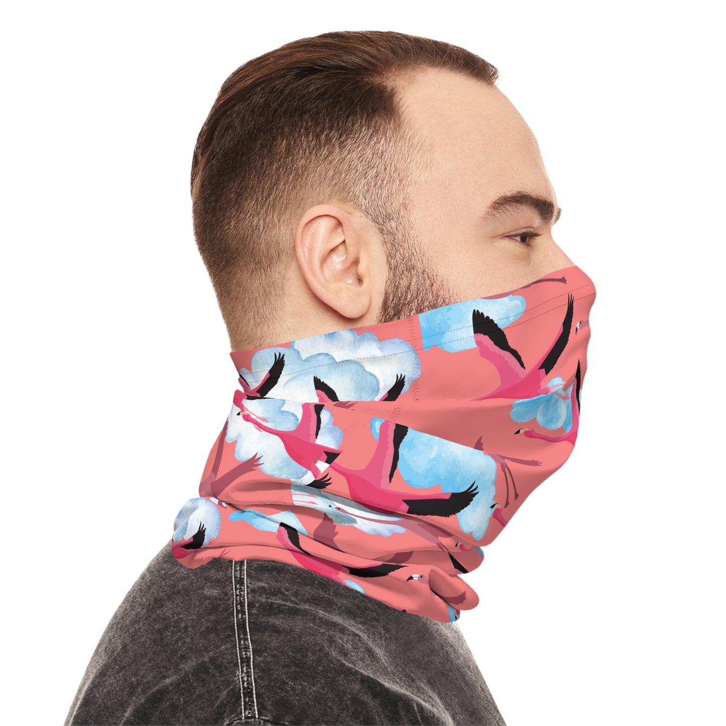Flying Flamingo Neck Gaiter