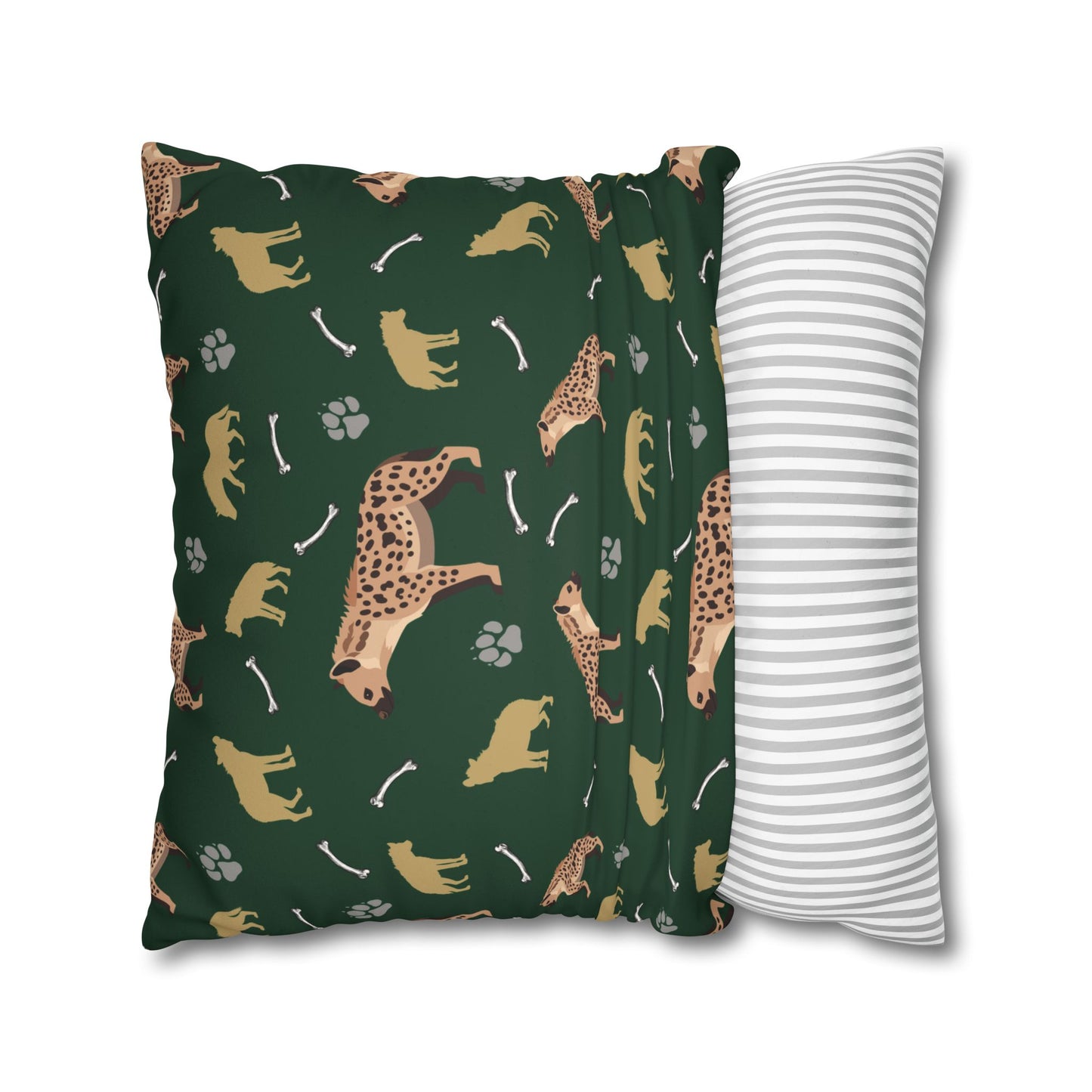 Hyena Clan Lux Faux Suede Throw Pillow Cover – 18" x 18" & 20" x 20"