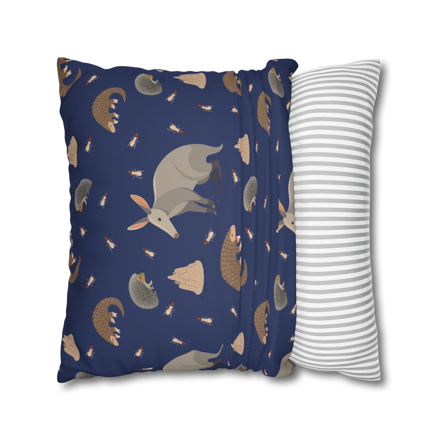 Nocturnal Animal Lux Faux Suede Throw Pillow Cover – 18" x 18" & 20" x 20"