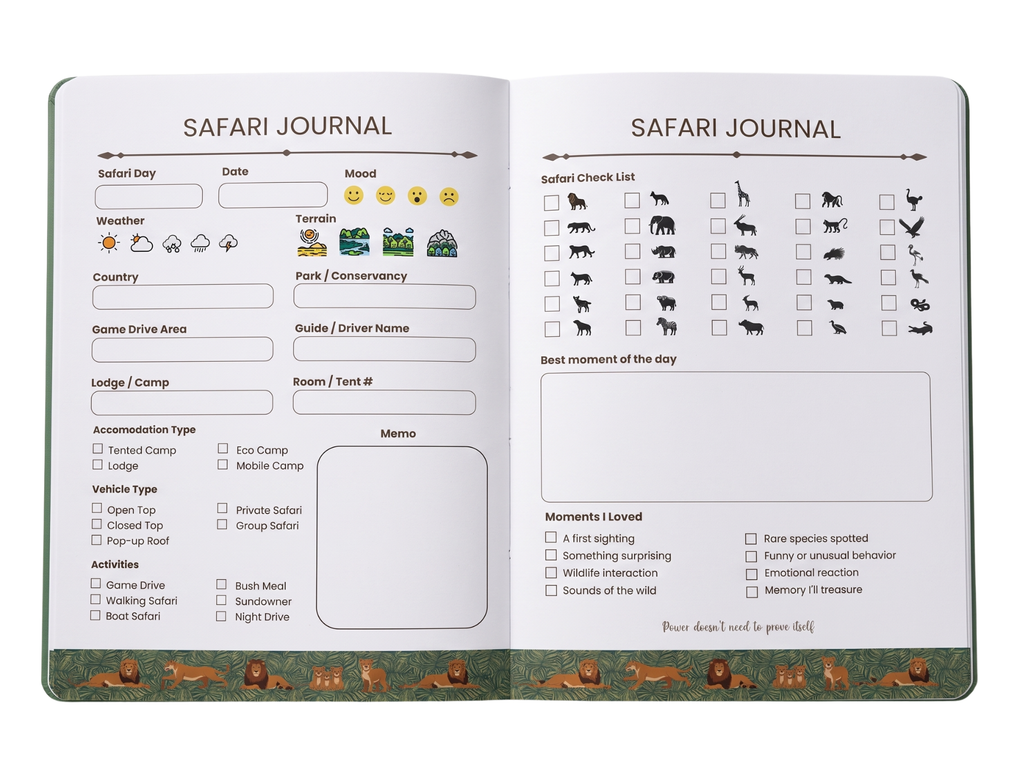 My Safari Journal — A5 Hardcover, 10-Day Safari Edition