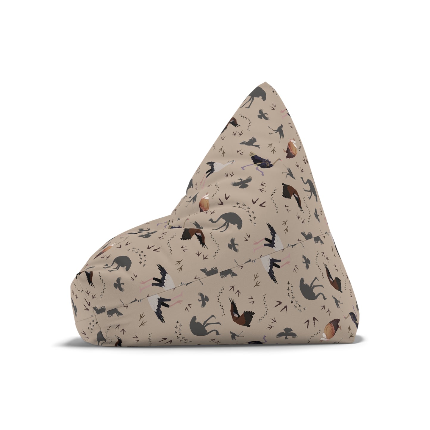 Bean Bag Chair Cover - Safari Bird Pattern (Blush Clayt)