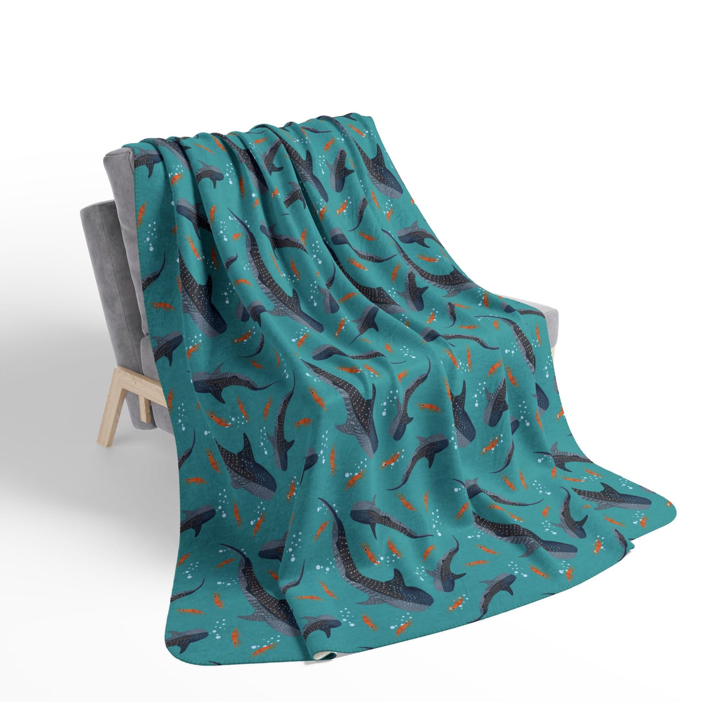 Whale Shark Fleece Sherpa Blanket