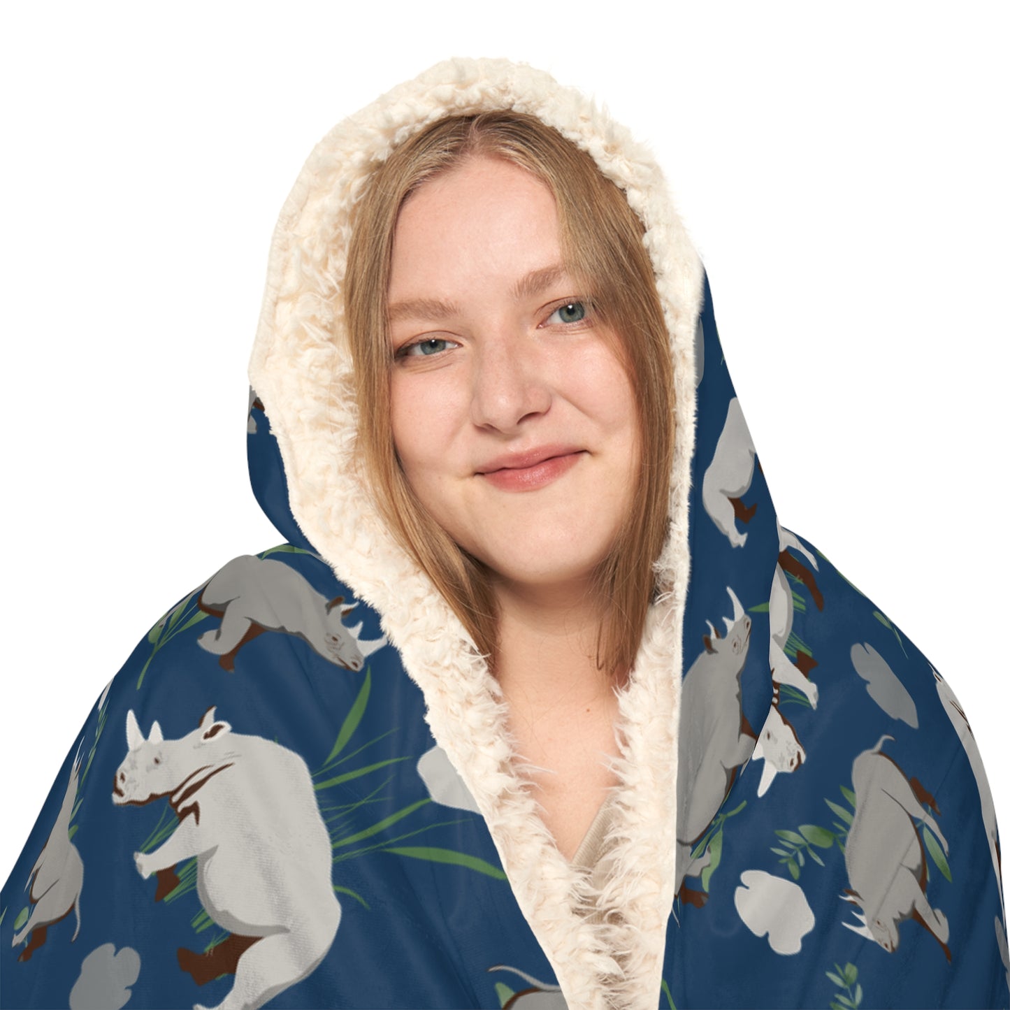 Rhino Crash Hooded Snuggle Blanket