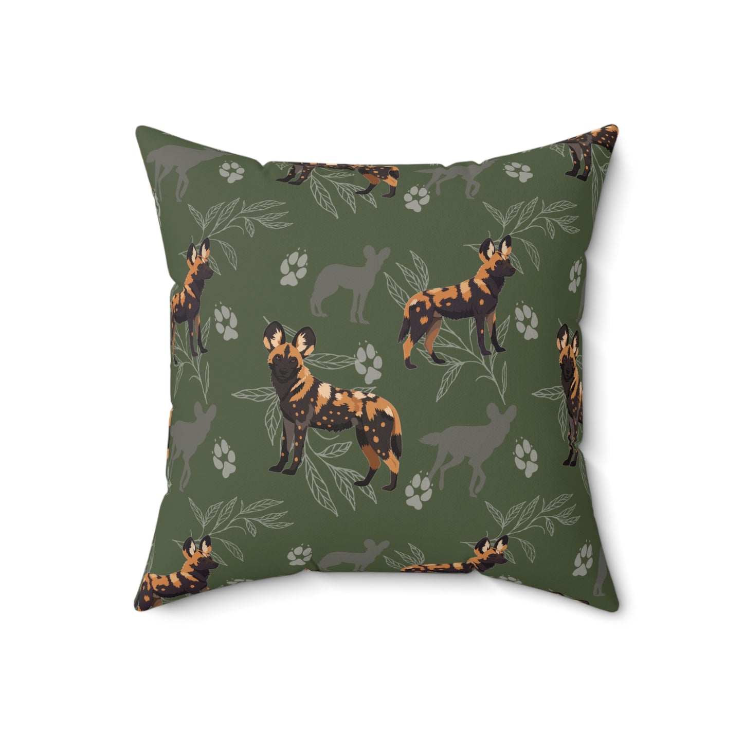 Wild Dog Pack Lux Faux Suede Throw Pillow with Insert - 18" x 18", 20" x 20"