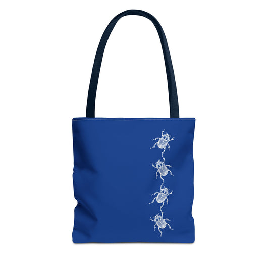 Dung Beetle-Themed Tote Bag | Eco-Friendly Reusable Shopping Bag, Bee Lover Gift, Nature Enthusiast Accessory, Black AOP