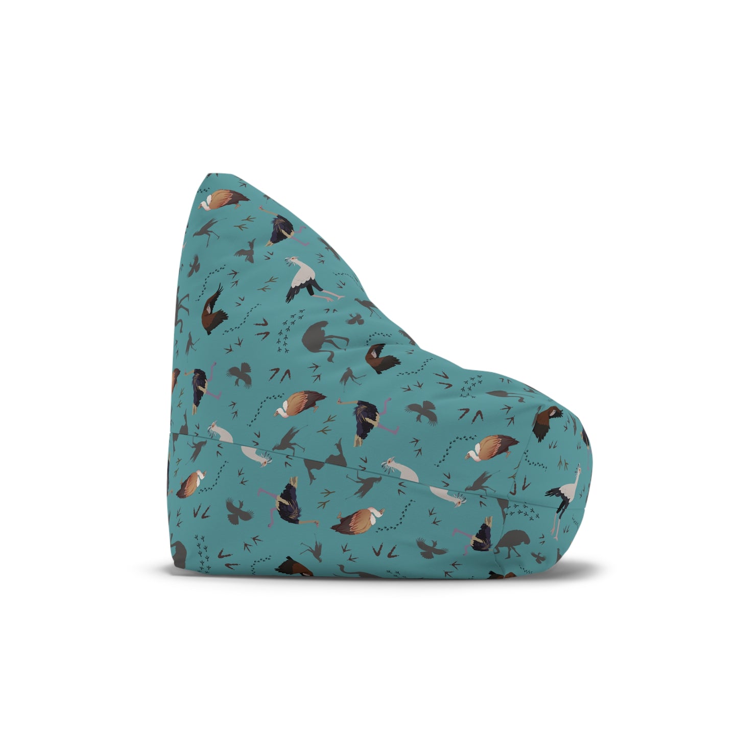 Bean Bag Chair Cover - Safari Bird Pattern (Teal)
