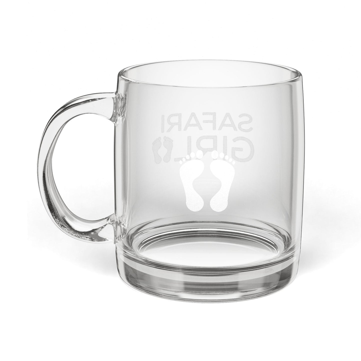 SAFARI GIRL Engraved Coffee Mug, Custom Gift for Coffee Lovers, Unique Housewarming Present, Engraved Glassware for Any Occasion
