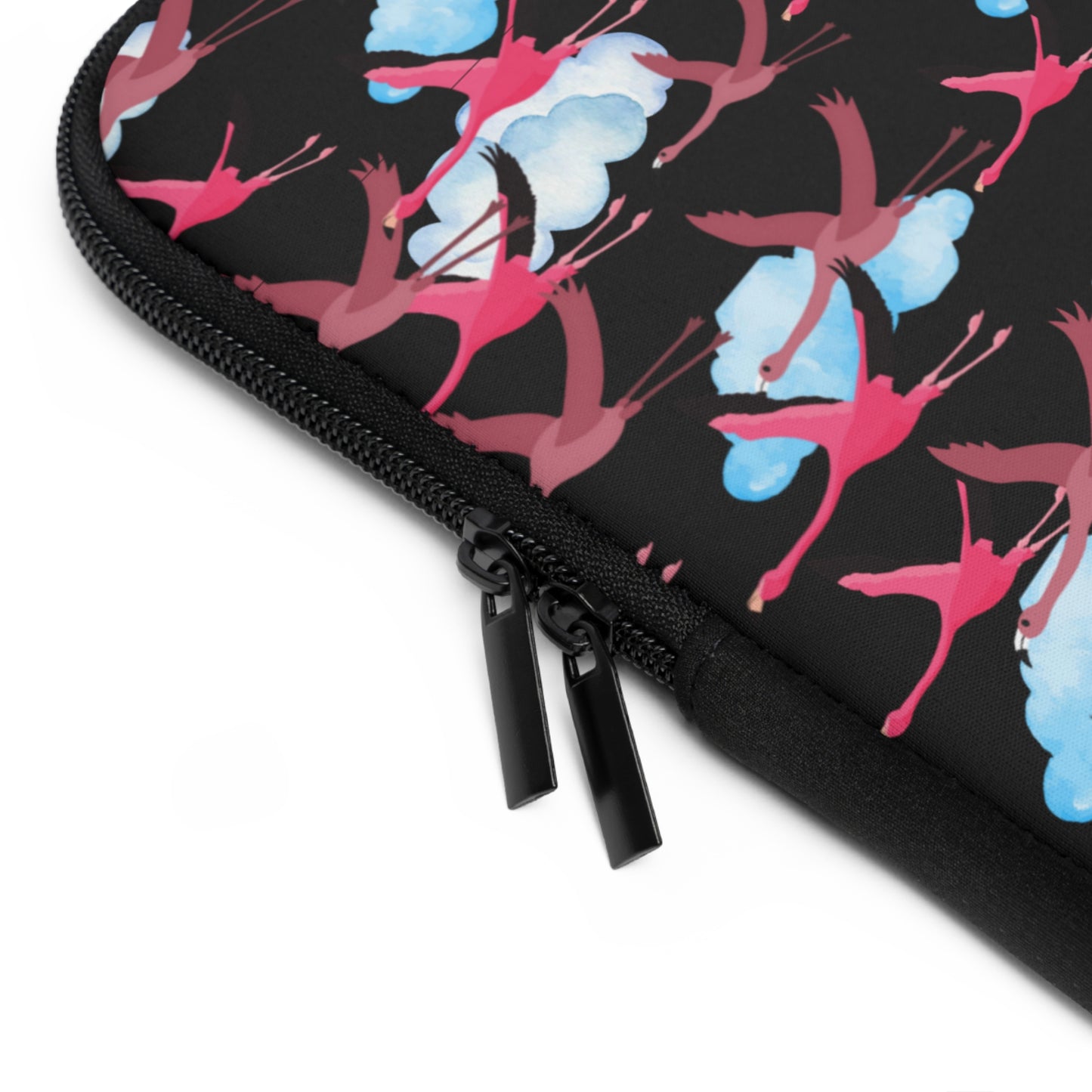 Flying Flamingo Pattern Laptop Sleeve, Stylish Laptop Bag, Wildlife Laptop Cover, Gift for Bird Lovers, Laptop Case for Travel