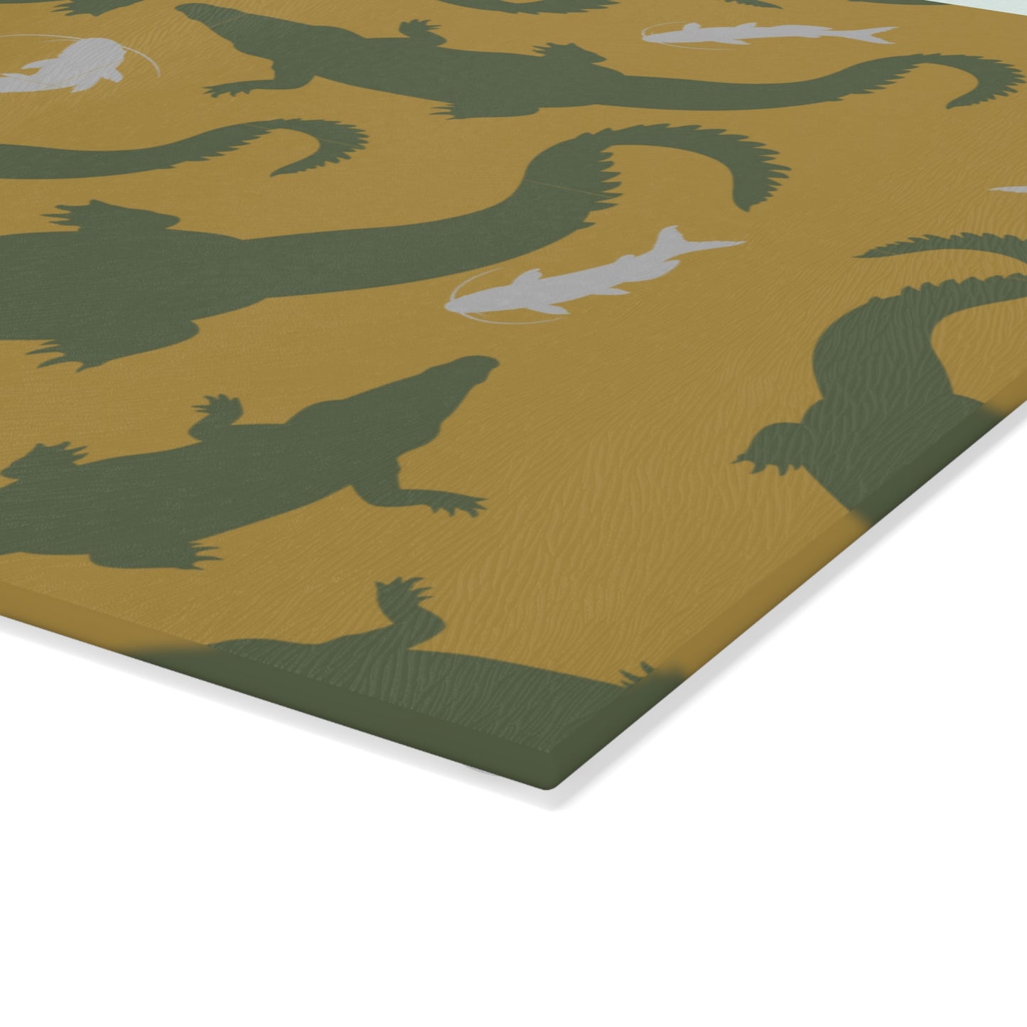 Crocodile Float Glass Cutting Board