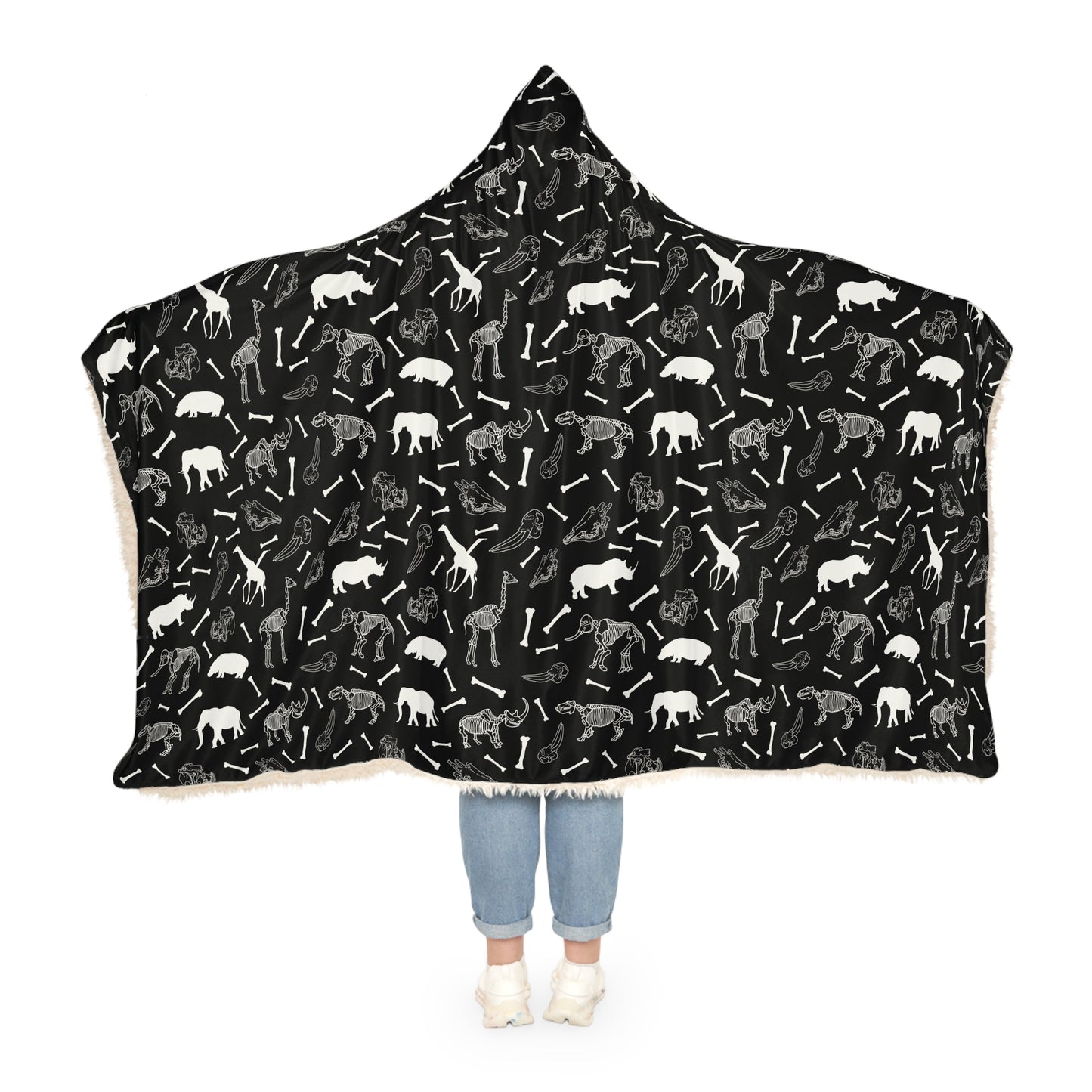 Animal Skeleton Hooded Snuggle Blanket