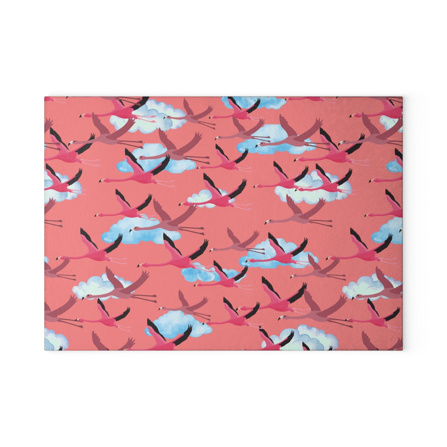 Flying Flamingo Glass Cutting Board