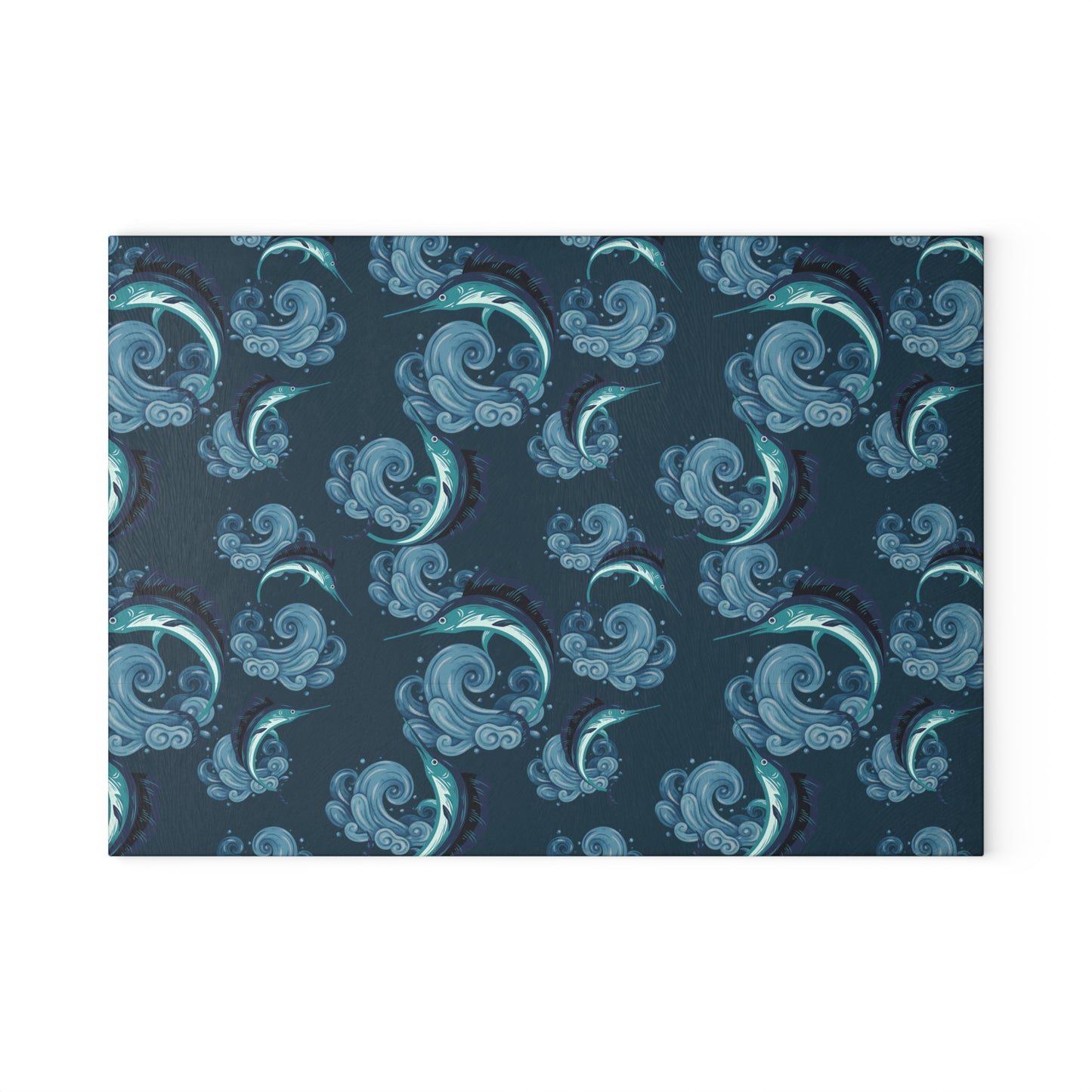 Jumping Marlin - Glass Cutting Board