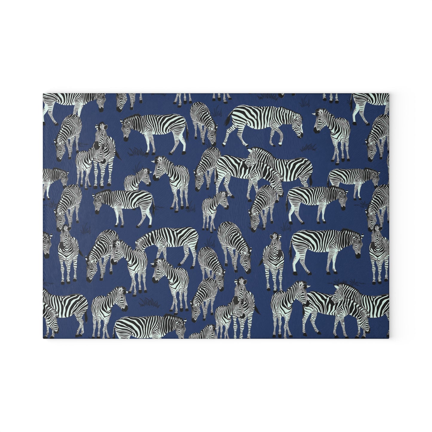 Zebra Herd Glass Cutting Board