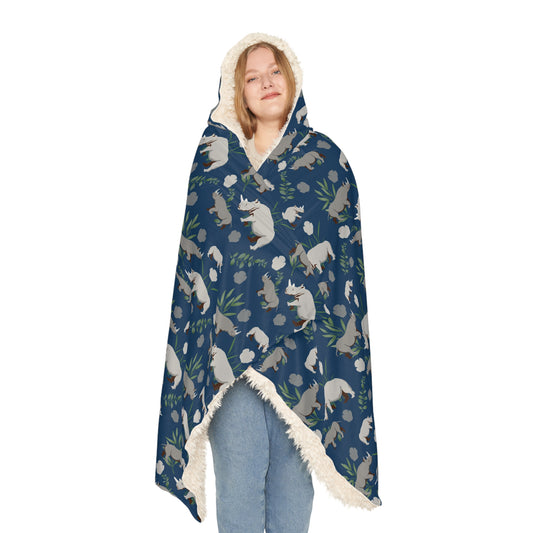 Rhino Crash Hooded Snuggle Blanket