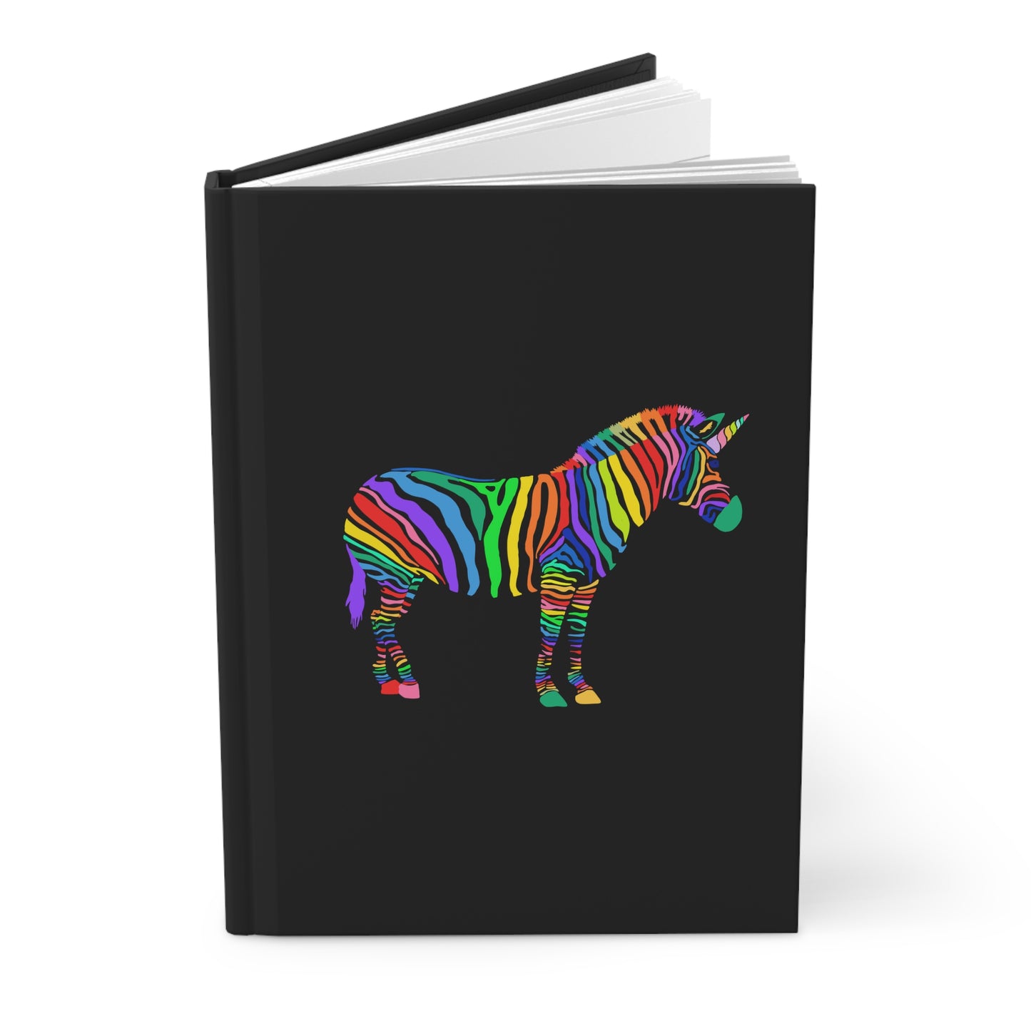 Rainbow Unicorn Zebra Hardcover Journal for Creative Minds, Gift for Artists, Writing, School, Journaling, Dreaming