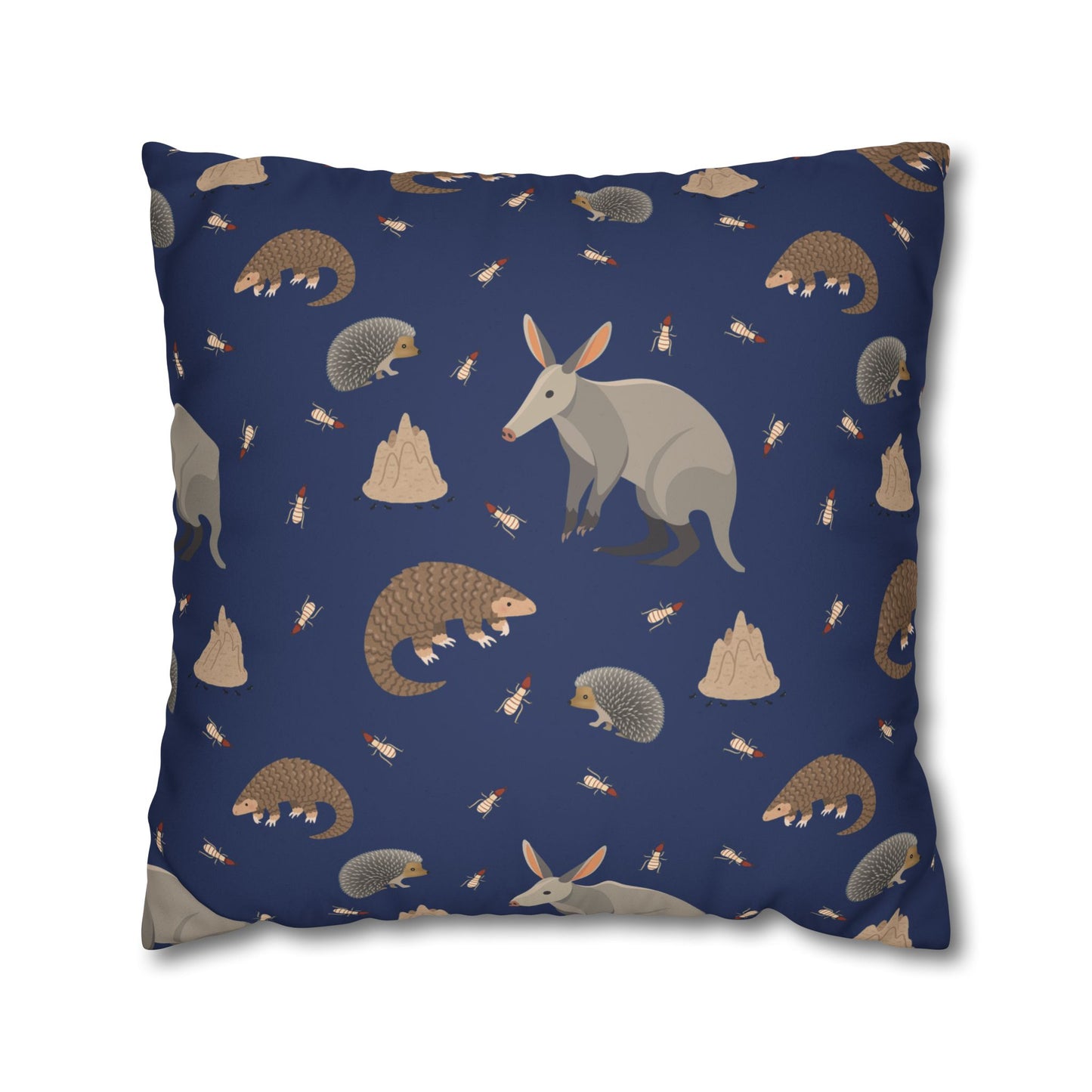 Nocturnal Animal Lux Faux Suede Throw Pillow Cover – 18" x 18" & 20" x 20"
