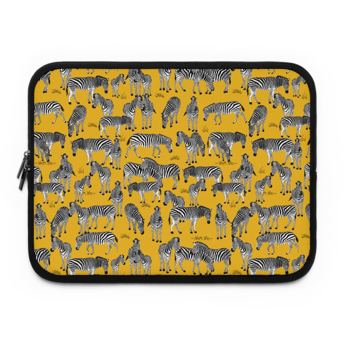 Zebra Herd Pattern Laptop Sleeve, Stylish Laptop Bag, Wildlife Laptop Cover, Gift for Bird Lovers, Laptop Case for Travel