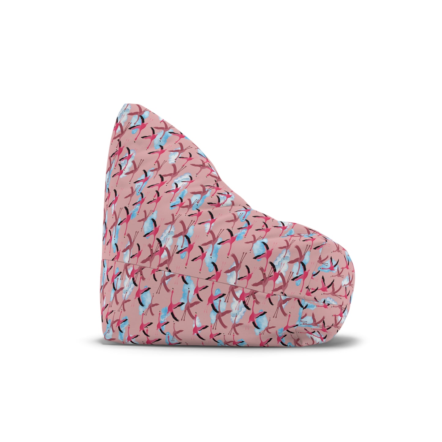 Bean Bag Chair Cover - Flying Flamingo Pattern (Dusty Pink)