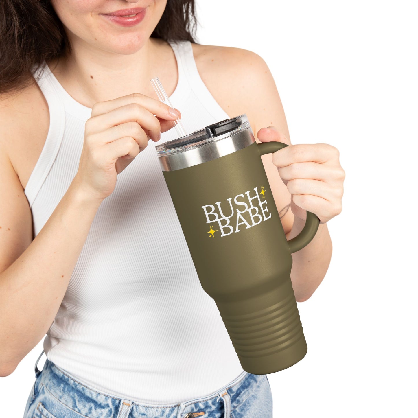 Bush Babe Insulated Travel Mug, 40oz - Perfect for Road Trips, Outdoors, Gifts for Her, Camping, or Daily Hydration