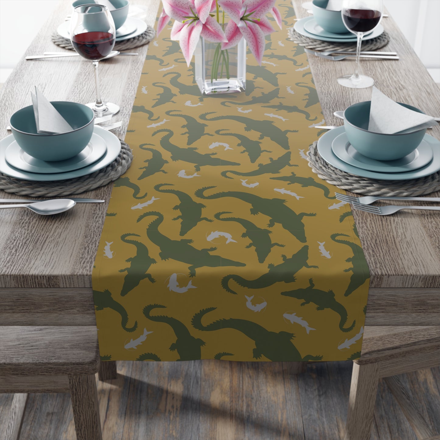 Table Runner - Crocodile Float