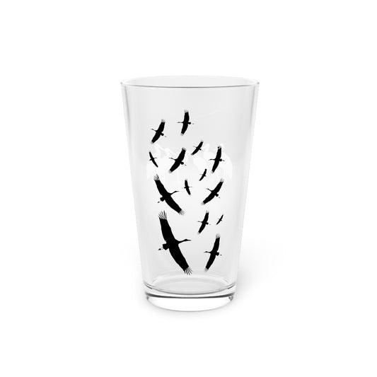 Soaring Storks Pint Glass