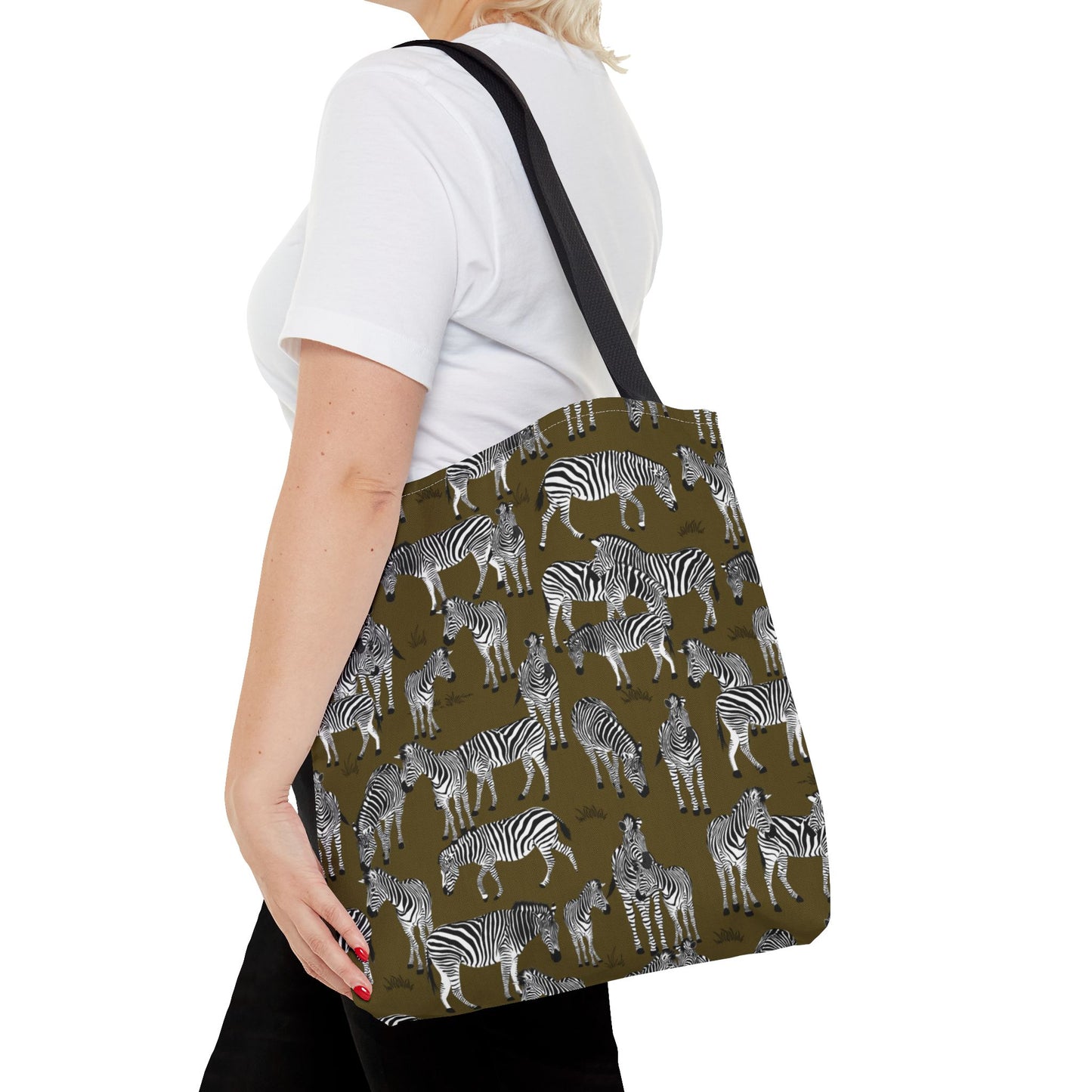 Zebra Herd Tote Bag