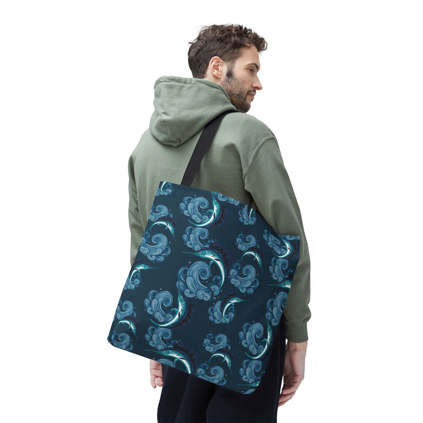 Jumping Marlin Tote Bag