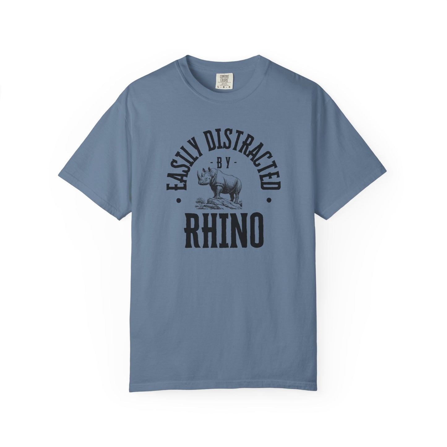 Easily Distracted by Rhino T-Shirt, Funny Gift for Animal Lovers, Casual Unisex Tee, Birthday Gift, Rhino Shirt, Nature Lover Apparel