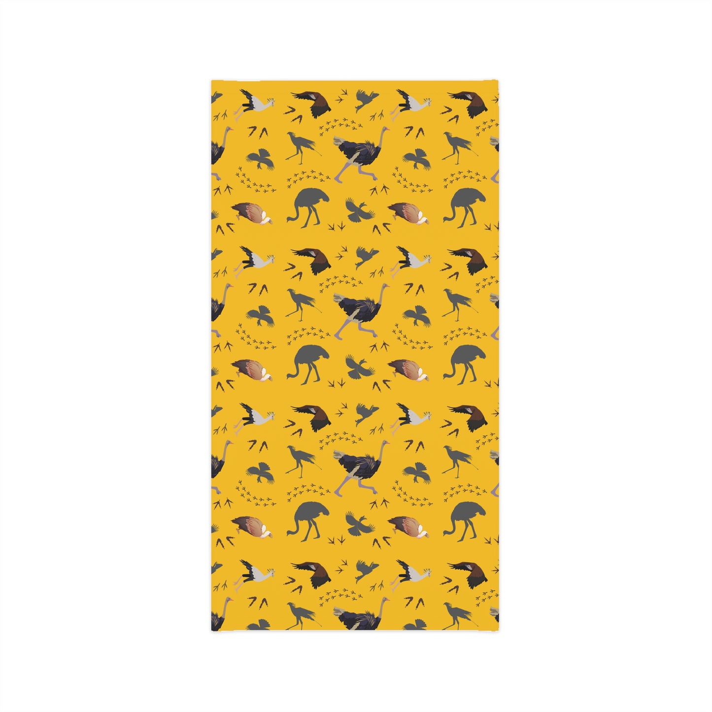 Colorful Lightweight Safari Bird Neck Gaiter with Safari Bird Design (Yellow), Outdoor Accessory, Unique Gift, Hiking Gear, Nature-Themed Scarf