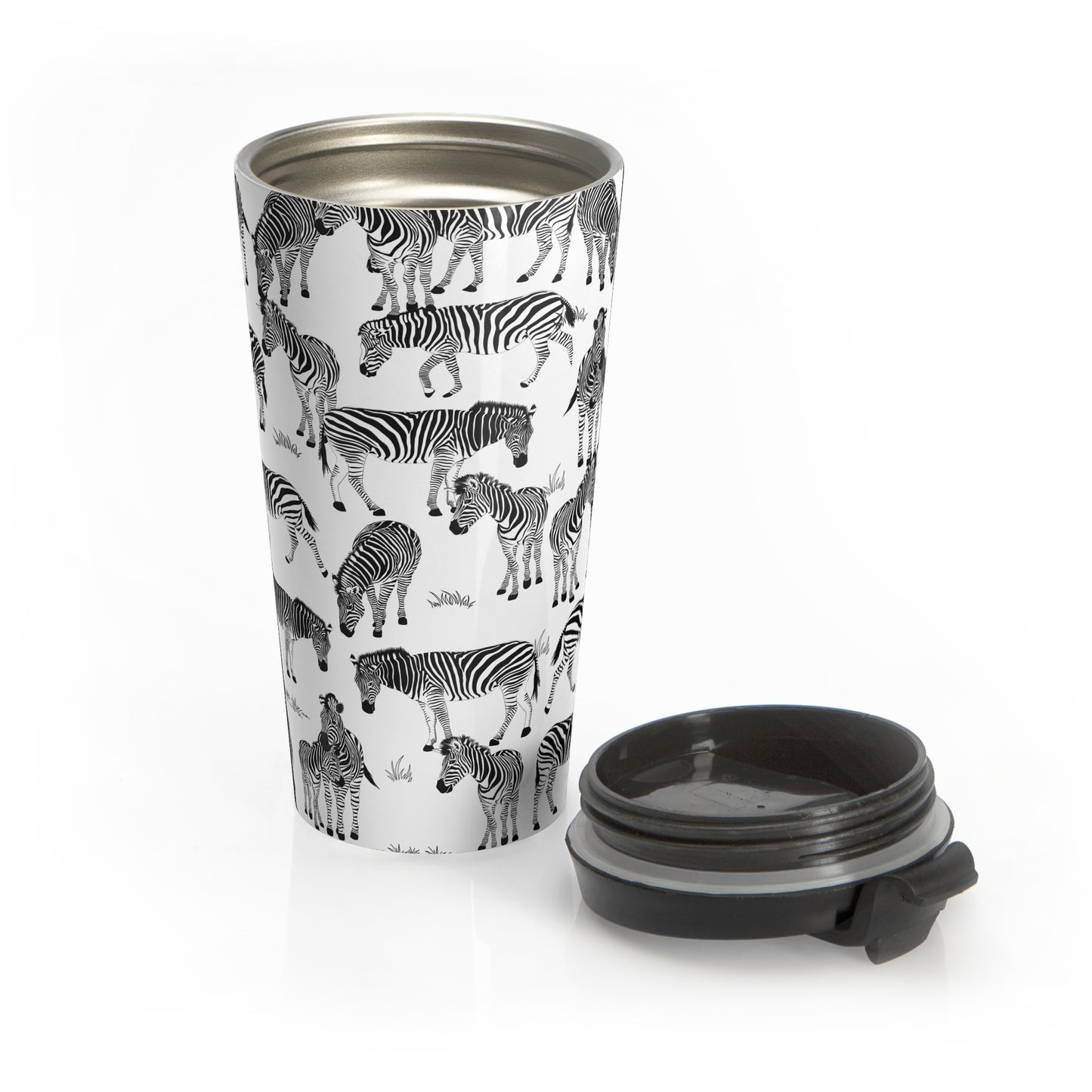 Zebra Pattern Stainless Steel Travel Mug | Stylish Travel Tumbler | Perfect Gift for Animal Lovers, Nature Enthusiasts, or Travel Junkies