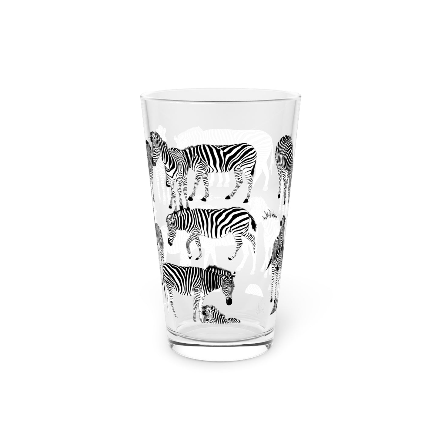 Zebra Print Pint Glass