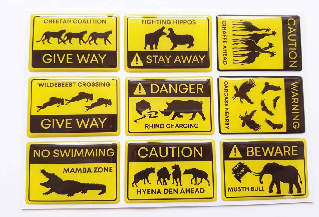 Sticker - 3D Epoxy Warning Sheet