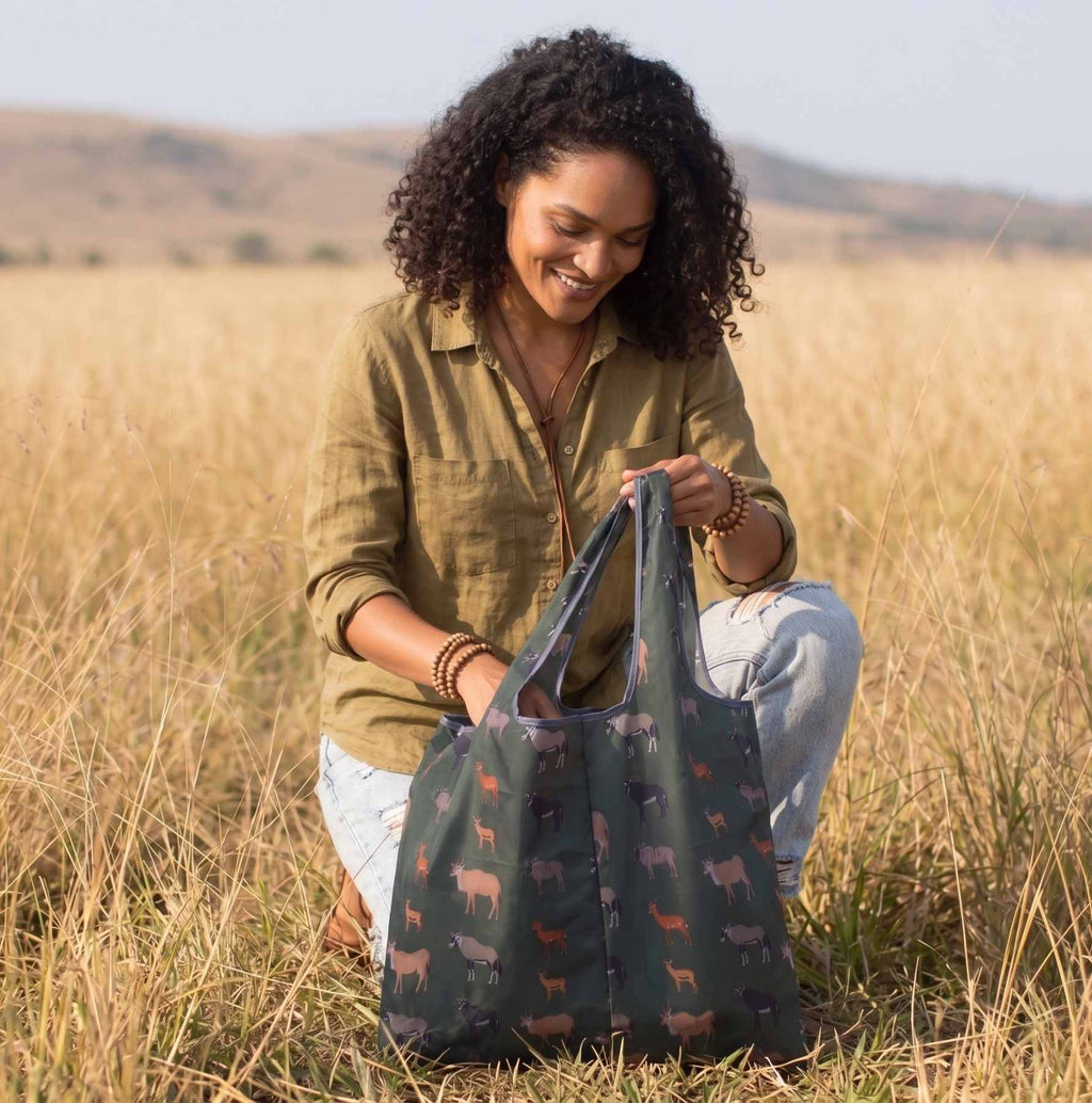 Antelope Reusable Shopping Bag - Ultralight Ripstop Tote
