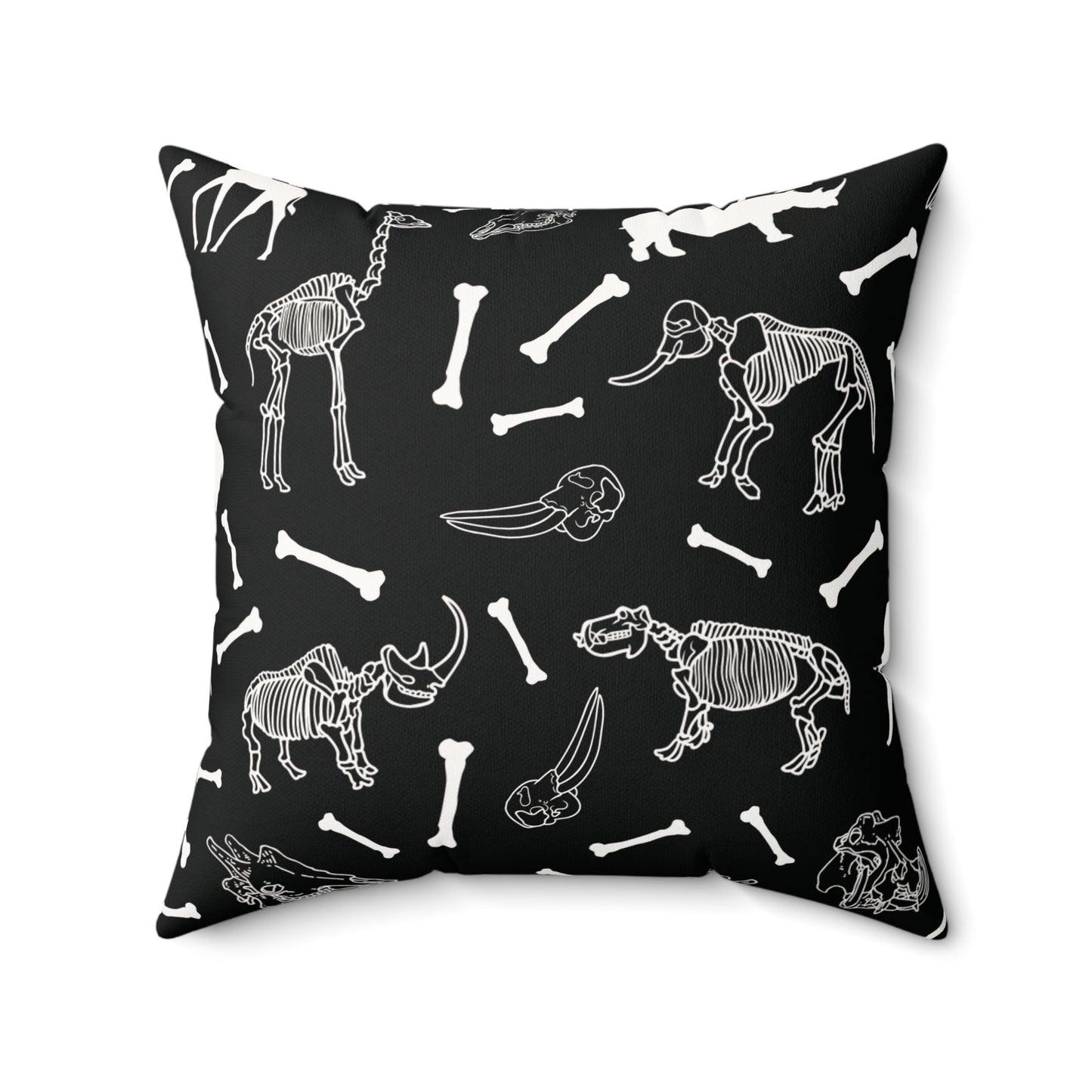 Animal Skeleton Lux Faux Suede Throw Pillow with Insert - 18" x 18", 20" x 20"
