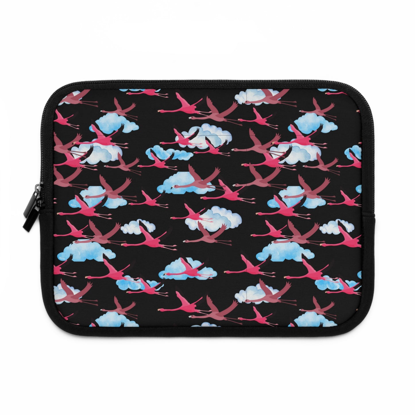 Flying Flamingo Pattern Laptop Sleeve, Stylish Laptop Bag, Wildlife Laptop Cover, Gift for Bird Lovers, Laptop Case for Travel