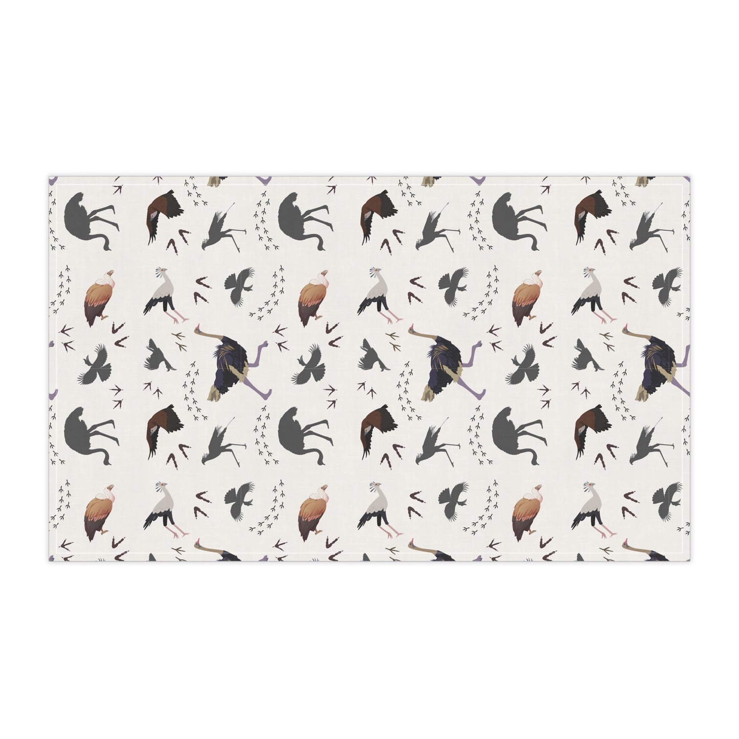 Charming Safari Bird Print Tea Towels (White), Rustic Kitchen Decor, Gift for Animal Lovers, Boho Kitchen Accessories