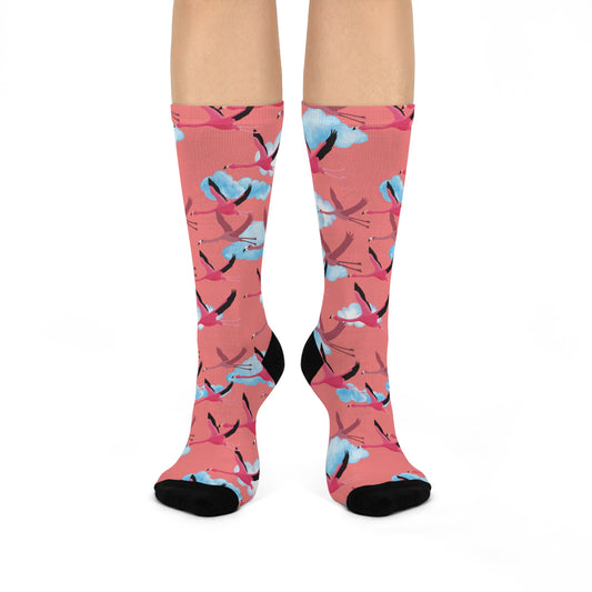 Flying Flamingo Socks