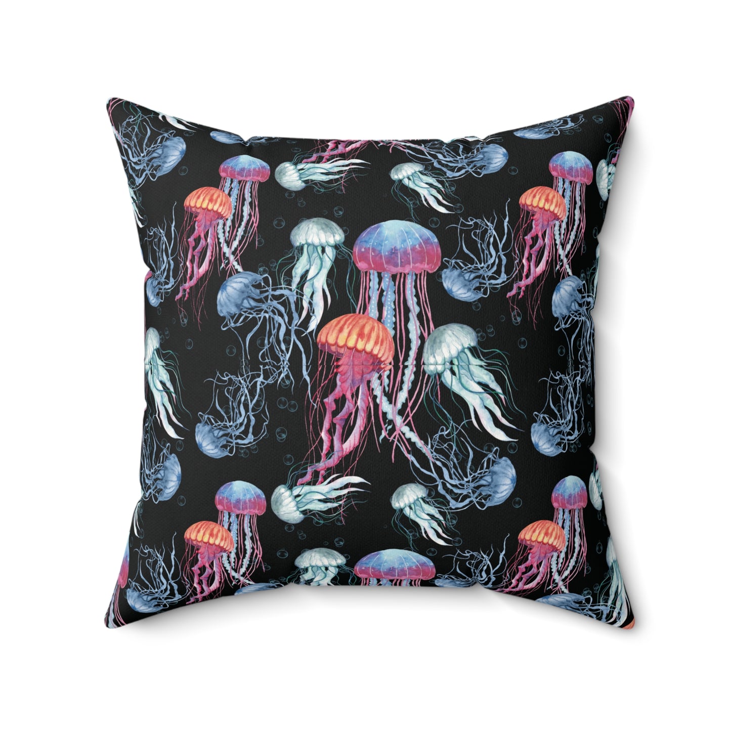 Jellyfish Dance Lux Faux Suede Throw Pillow with Insert - 18" x 18", 20" x 20"