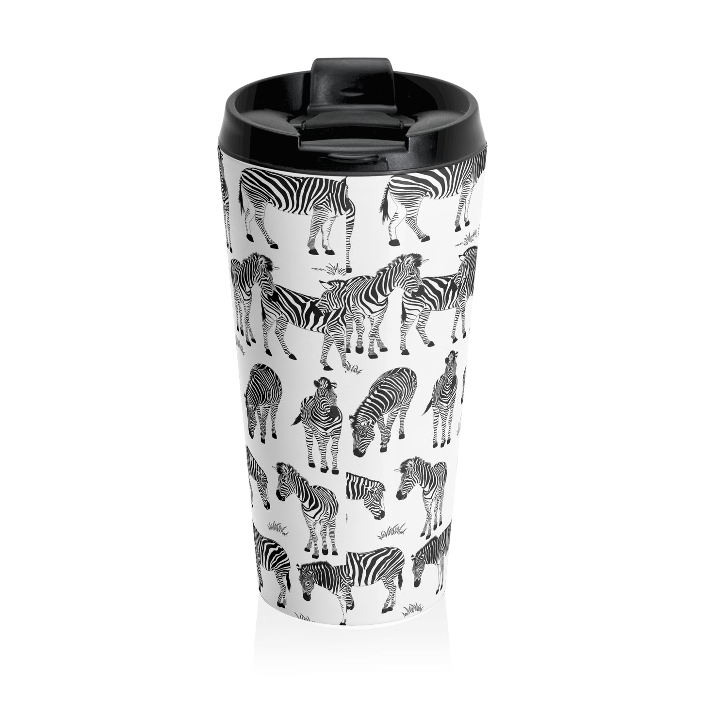 Zebra Pattern Stainless Steel Travel Mug | Stylish Travel Tumbler | Perfect Gift for Animal Lovers, Nature Enthusiasts, or Travel Junkies