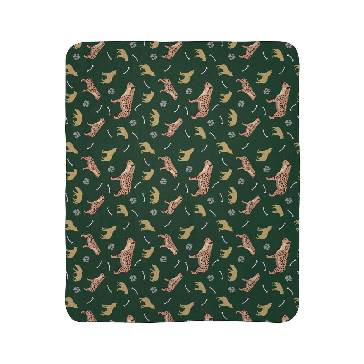 Hyena Clan Fleece Sherpa Blanket