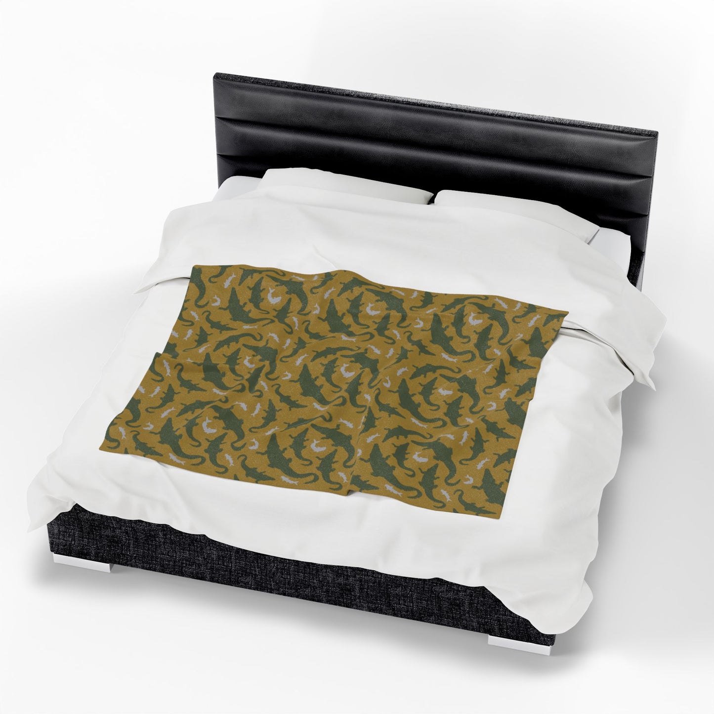 Crocodile Float Velveteen Plush Blanket