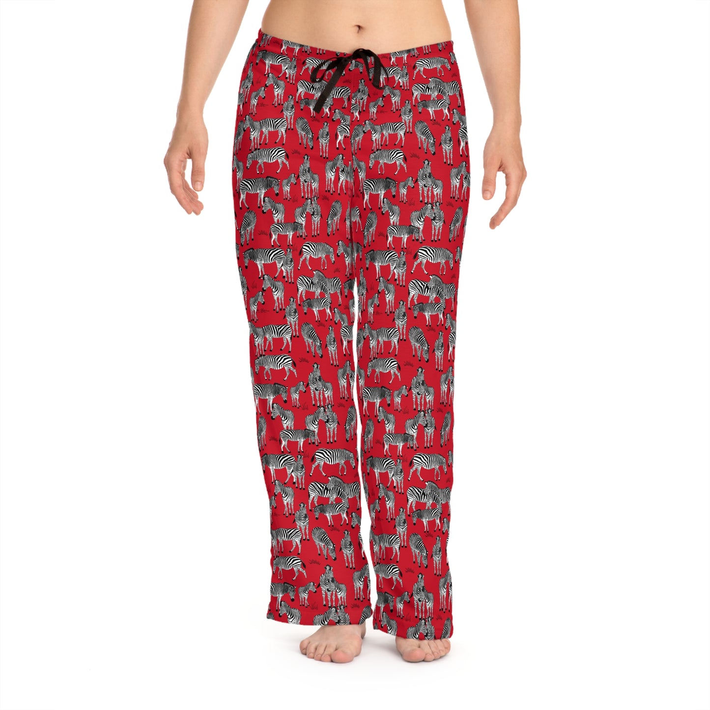 Whimsical Zebra Herd Women's Pajama Pants, Cozy Loungewear, Fun Sleepwear, Shark Print PJs, Unique Gift for Her, Relaxation Essentials