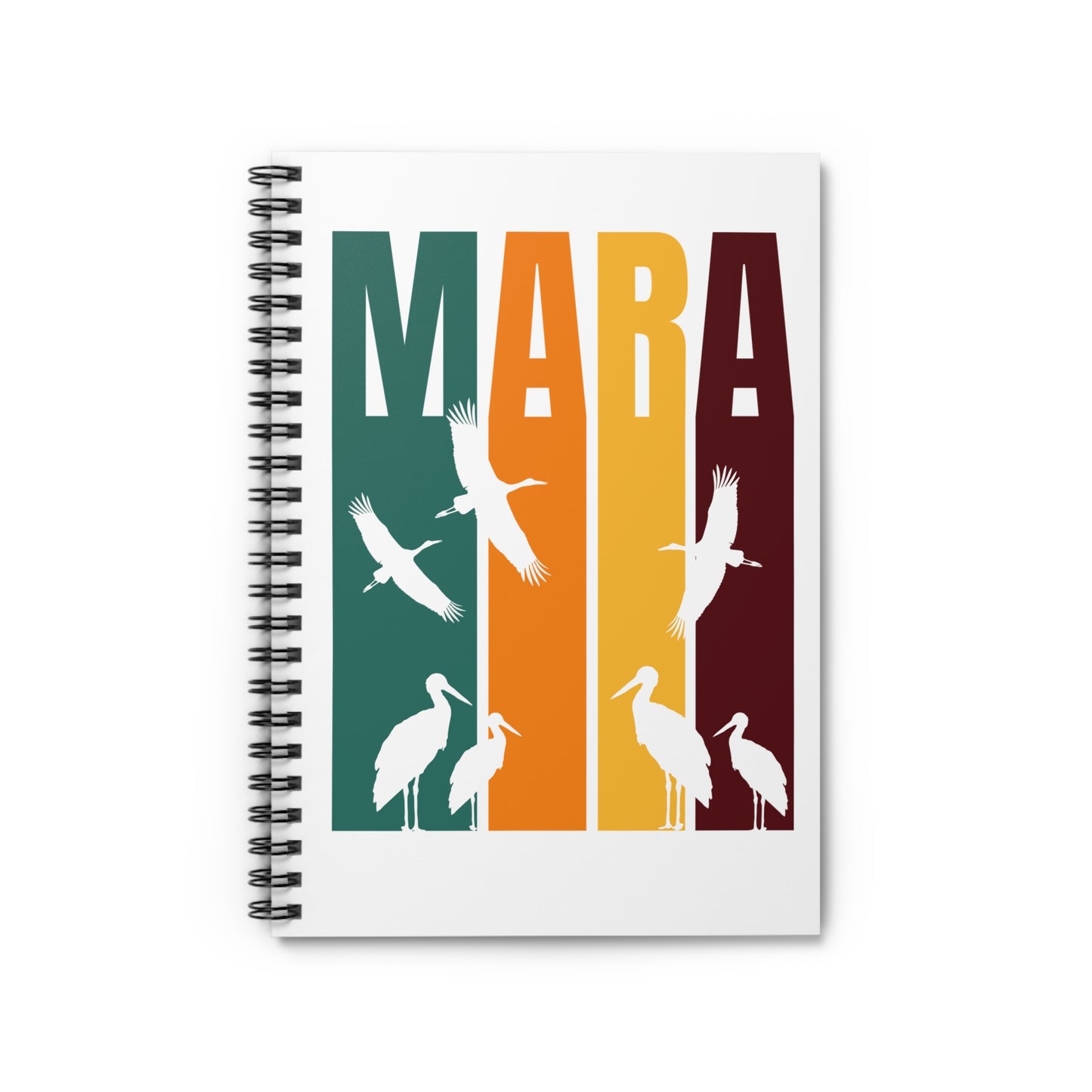Storks in the Mara Spiral Notebook - Ruled Line | Eco-Friendly Journal, Masai Mara Safari, Travel Planner, Gift for Animal Lovers, Creative Writing, Nature Enthusiasts