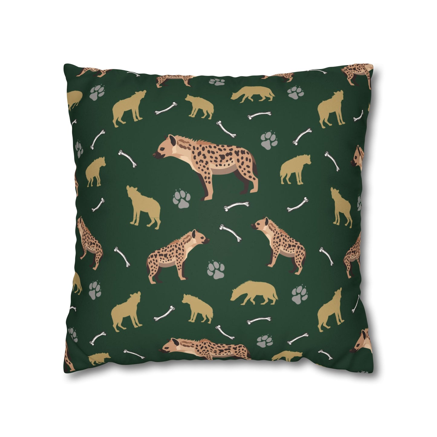 Hyena Clan Lux Faux Suede Throw Pillow Cover – 18" x 18" & 20" x 20"