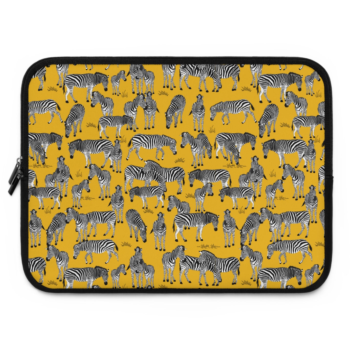 Zebra Herd Pattern Laptop Sleeve, Stylish Laptop Bag, Wildlife Laptop Cover, Gift for Bird Lovers, Laptop Case for Travel
